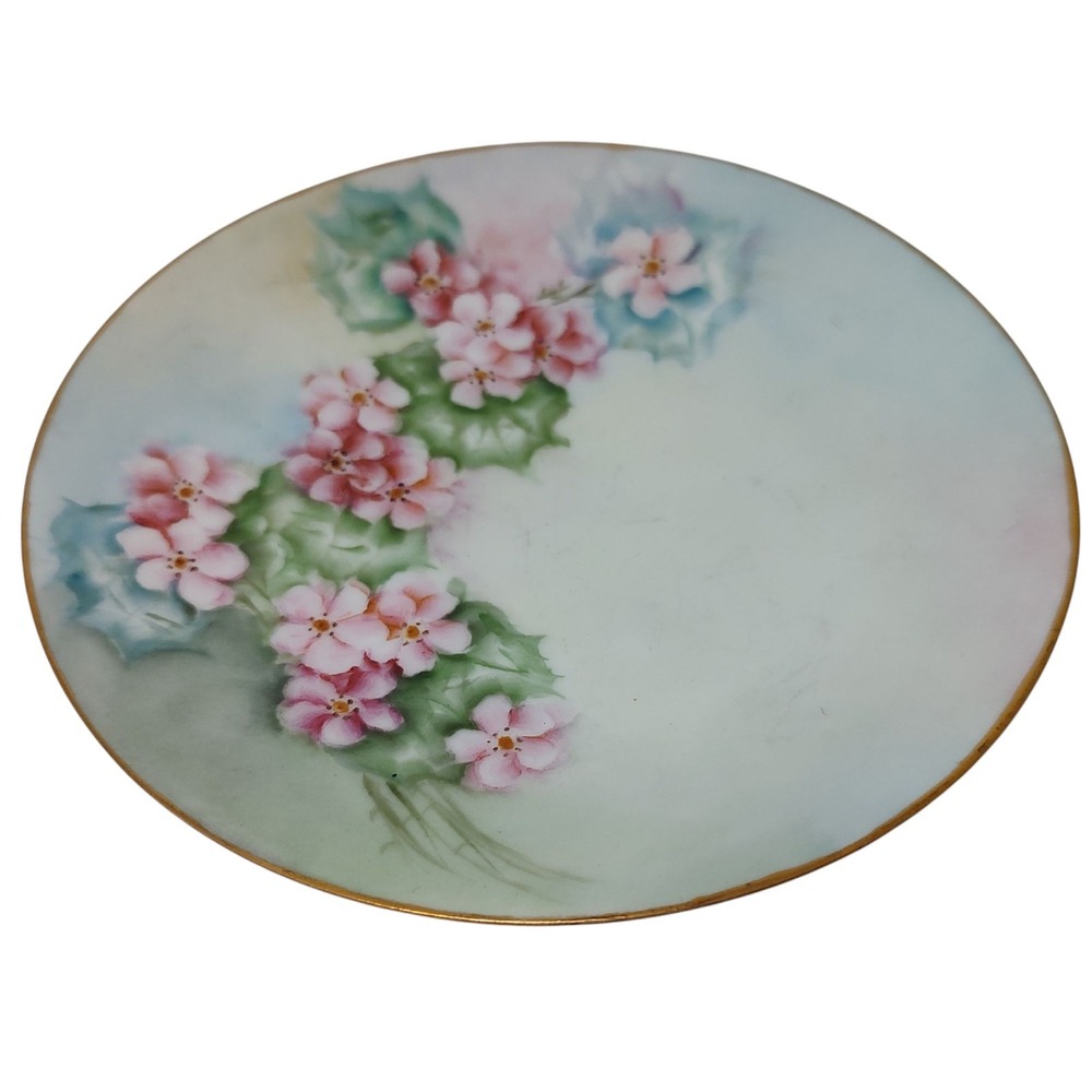 Antique Thomas Sevres Bavaria Dessert Plate Floral Art Deco Six Inches Signed EC